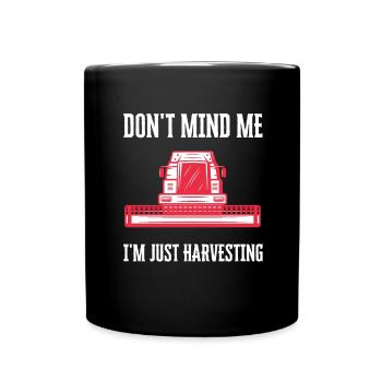 Farming Combine Harvester Driver Agriculture - Full Colour Mug - black - Front