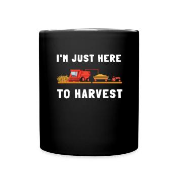 Farming Combine Harvester Driver Agriculture - Full Colour Mug - black - Front