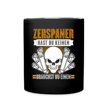 Zerspaner Fräser Zerspanungsmechaniker - Tasse einfarbig - Schwarz - Vorne