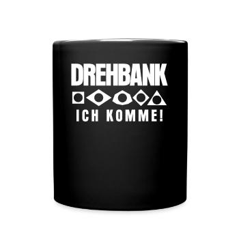 Zerspaner Zerspanungsmechaniker Dreher - Tasse einfarbig - Schwarz - Vorne