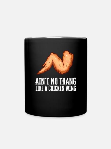 Ailes de poulet Poulet frit et pépites de poulet - Mug uni - noir
