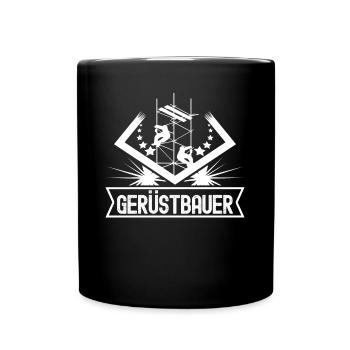 Gerüstbau Baustelle Gerüst Gerüstbauer - Tasse einfarbig - Schwarz - Vorne