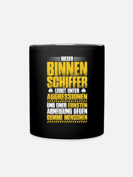 Binnenschiffer Binnenschifffahrt Binnenschiff - Tasse einfarbig - Schwarz