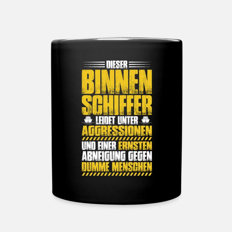 Binnenschiffer Binnenschifffahrt Binnenschiff - Tasse einfarbig - Schwarz