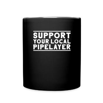 Rohrleitungsbauer Rohrleitungsbau Pipelayer - Tasse einfarbig - Schwarz - Vorne