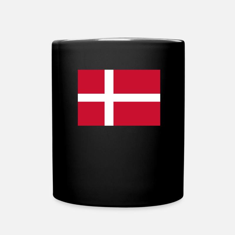 Dänemark Fahne Dänische Flagge Danmark Denmark - Tasse einfarbig - Schwarz