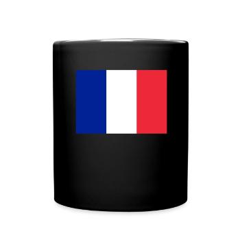 Frankreich Paris Eiffelturm Französische Fahne Fun - Tasse einfarbig - Schwarz - Vorne