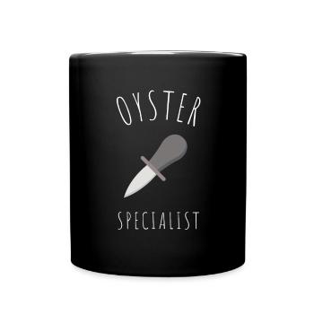 Oyster Shuck Shucking Seafood And Clam Digger - Full Colour Mug - black - Front