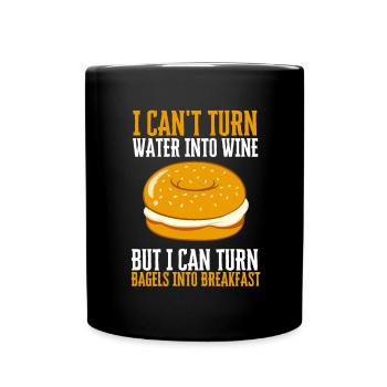 Sesame Bagel New York Jewish Deli - Tasse einfarbig - Schwarz - Vorne