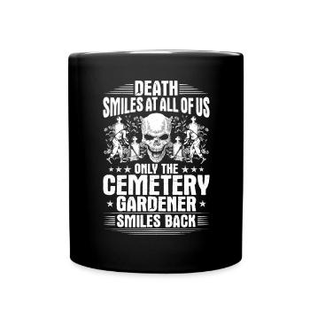 Friedhofsgärtner Friedhof Cemetery Gardener - Tasse einfarbig - Schwarz - Vorne
