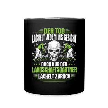 Landschaftsgärtner Gartenbau Landschaftsbau Garten - Tasse einfarbig - Schwarz - Vorne