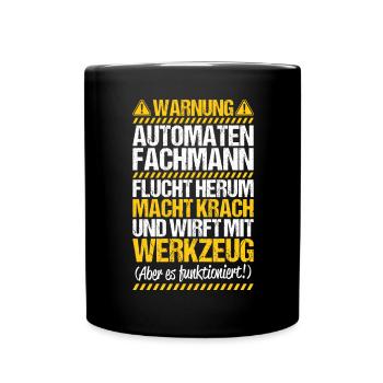 Automatenfachmann Automatenfachfrau Automaten - Tasse einfarbig - Schwarz - Vorne