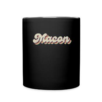 Nostalgique des années 70 USA City - Vintage Macon - Mug uni - noir - Devant