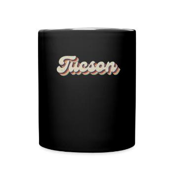 Nostalgisch 70er USA Stadt - Vintage Tucson - Tasse einfarbig - Schwarz - Vorne