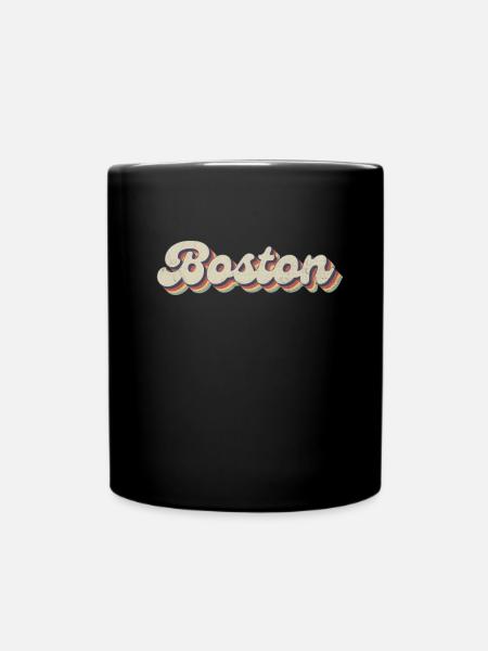 Nostalgique des années 70 USA City - Vintage Boston - Mug uni - noir