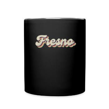 Nostalgic 70s USA City - Vintage Fresno - Full Colour Mug - black - Front