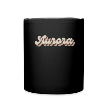 Nostalgic 70s USA City - Vintage Aurora - Full Colour Mug - black - Front