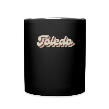 Nostalgisch 70er USA Stadt - Vintage Toledo - Tasse einfarbig - Schwarz - Vorne