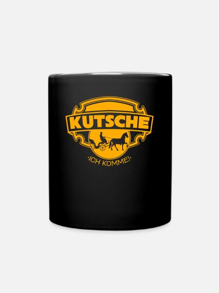 Kutscher Kutsche Pferde Pferdekutsche - Tasse einfarbig - Schwarz
