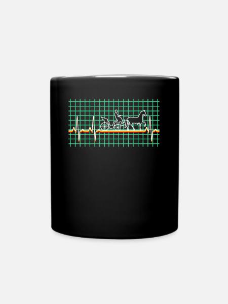 Kutscher Kutsche Pferdekutsche Fuhrmann - Tasse einfarbig - Schwarz