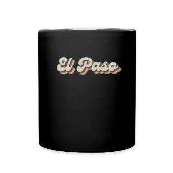Nostalgic 70s USA City - Vintage El Paso - Full Colour Mug - black - Front