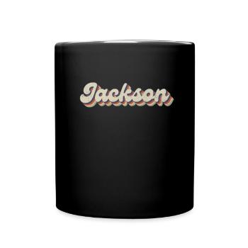 Nostalgisch 70er USA Stadt - Vintage Jackson - Tasse einfarbig - Schwarz - Vorne