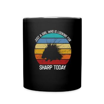 Porcupines Designs for Animal Lovers Rodent - Full Colour Mug - black - Front