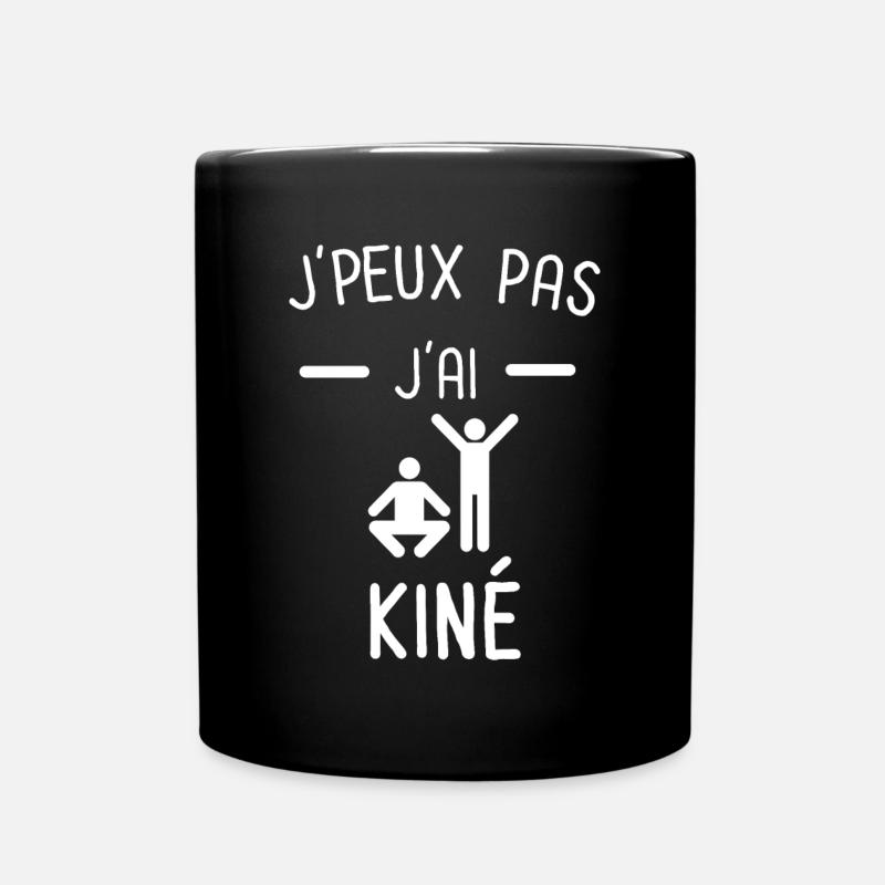 Je peux pas j'ai kiné - Mug uni - noir