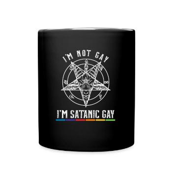 I'm not gay i'm satanic Gay I LGBT Pride - Tasse einfarbig - Schwarz - Vorne