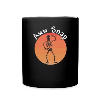 Gebrochener Arm Spruch - Ambruch Fraktur Gipsarm - Tasse einfarbig - Schwarz - Vorne