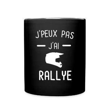 Je peux pas j'ai rallye - Mug uni - noir - Devant