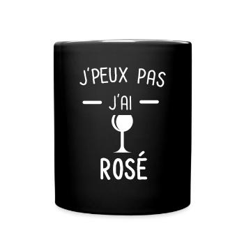 Je peux pas j'ai rosé - Mug uni - noir - Devant