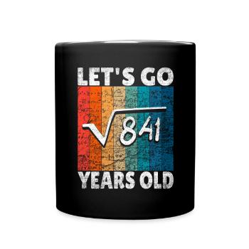 29th birthday - the root of 841 = 29 years - Full Colour Mug - black - Front
