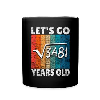 59th birthday - the root of 3481 = 59 years - Full Colour Mug - black - Front