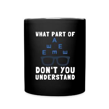 Ophtalmologiste Optométriste Optométrie et Opticien - Mug uni - noir - Devant