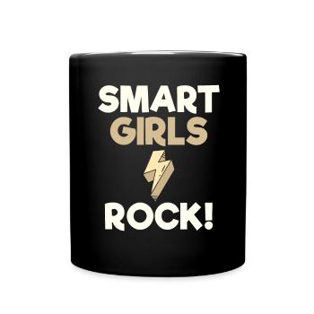 Women Empowerment Gift Smart Girls Rock Smart - Full Colour Mug - black - Front