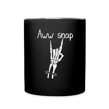 Gebrochener Arm Spruch - Ambruch Fraktur Gipsarm - Tasse einfarbig - Schwarz - Vorne