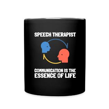 Speech Language Pathologist Speech Therapy SLP - Tasse einfarbig - Schwarz - Vorne