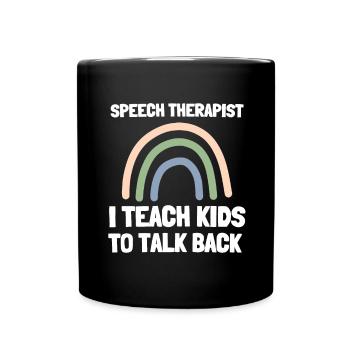 Speech Language Pathologist Speech Therapy SLP - Tasse einfarbig - Schwarz - Vorne