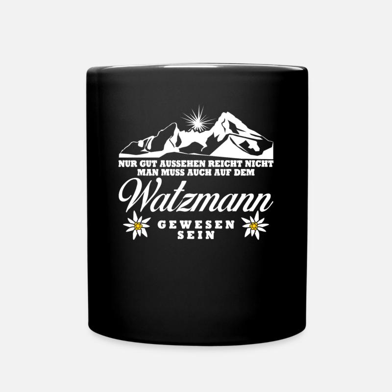 Watzmann Wandern Bergsteigen - Tasse einfarbig - Schwarz