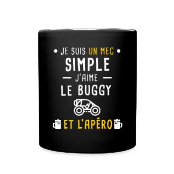buggy et apéro mec simple - Mug uni - noir - Devant