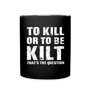 Costume de kilt écossais Saying - Jupe écossaise - Mug uni - noir - Devant
