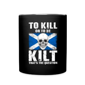 Costume de kilt écossais Saying - Jupe écossaise - Mug uni - noir - Devant