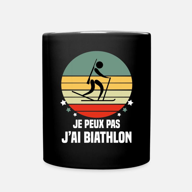 je peux pas j'ai biathlon vintage - Mug uni - noir