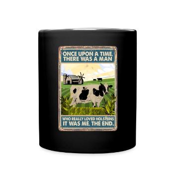 Cow Loved Holsteins - Full Colour Mug - black - Front