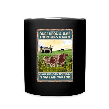 Cow Loved Shorhorns - Full Colour Mug - black - Front