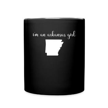 Je suis une fille en Arkansas - État - Mug uni - noir - Devant