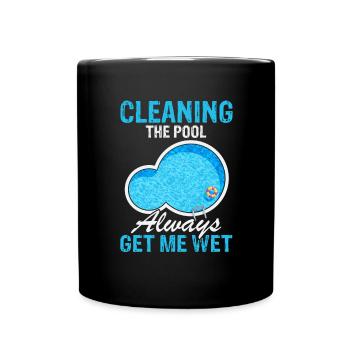 Lifeguard Designs for Pool Technicians - Full Colour Mug - black - Front