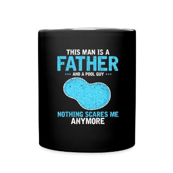 Pool Guy Design for PoolBoy and Pool Cleaner - Full Colour Mug - black - Front