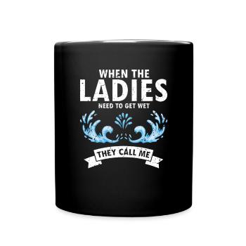 Pool Guy Design for PoolBoy and Pool Cleaner - Full Colour Mug - black - Front